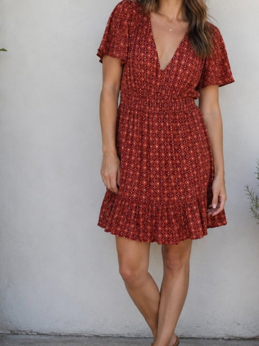 Dress  XL romantic Feminine Relaxed Cottagecore Boho Fairy Whimsigoth V Neck NWT